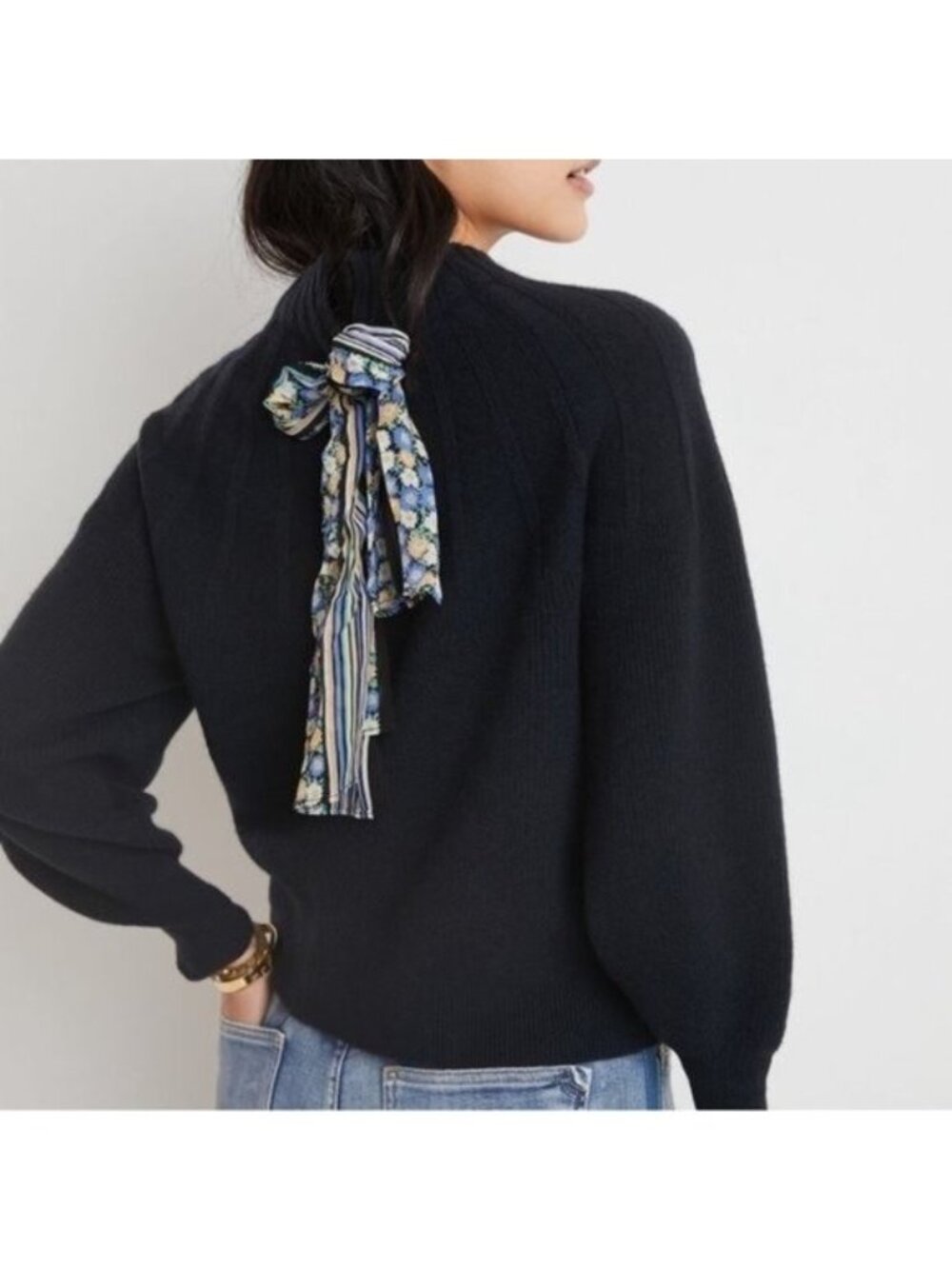 Anthropologie Liora Scarf Tie-Back Sweater